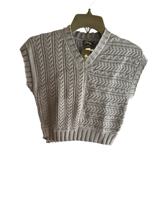 Art Class Other - NWT Art Class Girl's bluish gray cable knit cropped sweater Sz S (6/6X)